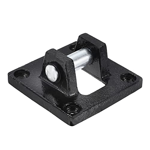 PATIKIL 110x110x50mm Air Cylinder Pneumatic Rod Pivot Clevis Mounting Bracket Rear Mount Part, Black - size: 110 x 110 x 85mm