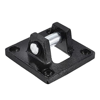 PATIKIL 110x110x50mm Air Cylinder Pneumatic Rod Pivot Clevis Mounting Bracket Rear Mount Part, Black - size: 110 x 110 x 85mm