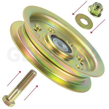 GELASKA 753-08171 756-04129b Idler Pulley 4.25 for Cub Cadet 50" 54" RZT 50 - color: A1 1x756-04129 Yellow