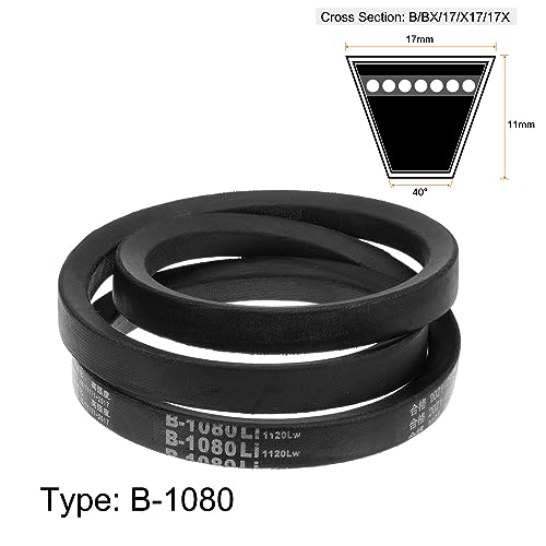 HARFINGTON B-1080Li V-Belts Drive Belt 1080mm Inner Girth B Section Rubber for Power Transmission - size: 1080mm