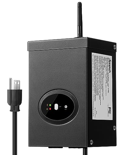 DEWENWILS 200W Smart Low Voltage Landscape Transformer, Waterproof, Schedule and Timer, Compatible with Alexa and Google Home, 120V AC to 12V AC for LED Landscape Lights, Outdoor Lighting, ETL Listed - style: Smart Transformer-300W