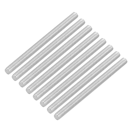 uxcell 8Pcs Fully Threaded Rod, M3 x 40mm 304 Stainless Steel Right Hand Thread Bar Studs M3-0.5 Thread Pitch for Furniture Machinery Assembly - size: M3 x 40mm