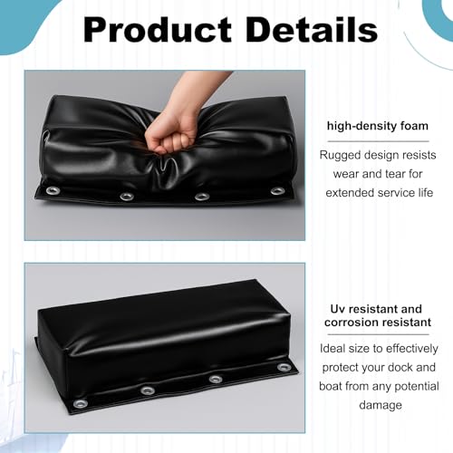Boat Dock Bumpers Heavy-Duty Marine - color: Black, size: 17 x 6 x 3.5"