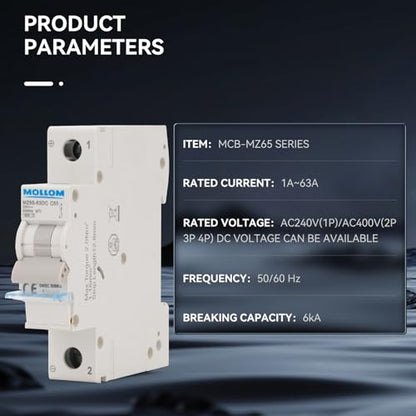 MOLLOM DC 1P 250V 32Amps C32 Miniature Circuit Breaker - style: 32A