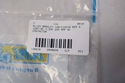 ALLEN BRADLEY 100-C12D10 SER A 120V-AC 7.5HP 25A AMP AC CONTACTOR D548240