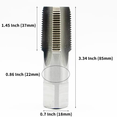 3/4-14 NPT Tap Pipe Thread - HSS, Achieve Professional-Quality Threads with Sharp, Durable, High-Speed Steel Taps. Perfect for Precision Threading in Plumbing, DIY Projects, and Industrial Use - size: NPT3/4"