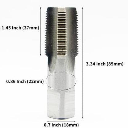3/4-14 NPT Tap Pipe Thread - HSS, Achieve Professional-Quality Threads with Sharp, Durable, High-Speed Steel Taps. Perfect for Precision Threading in Plumbing, DIY Projects, and Industrial Use - size: NPT3/4"