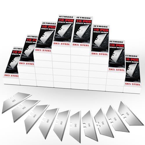 JETMORE 300 Pack Box Cutter Blades, Utility Knife Blades, SK5 Razor Blades - size: 300 Pack