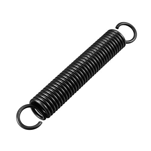 uxcell Extension Spring - 2.5mm Wire Dia, 18mm OD, 125mm Free Length Steel Small Dual Hook Tension Spring - size: 125mm