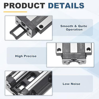 uxcell 2pcs HGW25CC Linear Slider Block Linear Slider Bearing Carriage