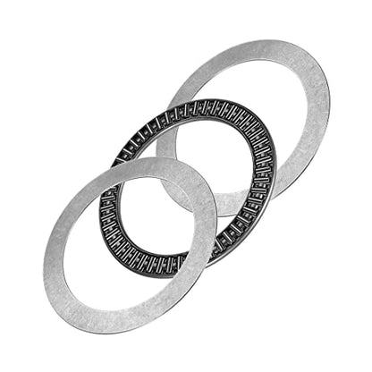uxcell AXK90120 Needle Roller Thrust Bearings with 2 Washers, 90mm Inner Diameter, 120mm OD 4mm Width Chrome Steel - size: 90x120x4mm