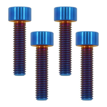 M5x20 Titanium Bolts Socket Head Cap Screw, Burnt Blue, 4PC - color: Burnt Blue, size: M5X20