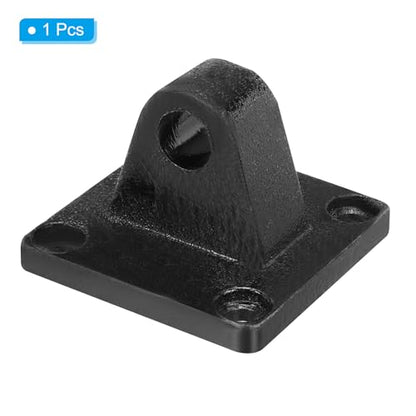 PATIKIL 92x92x66mm Air Cylinder Foot Flange Rod Pivot Clevis Pneumatic Mounting Bracket Rear Mount Parts, Black - size: 92x92x66mm