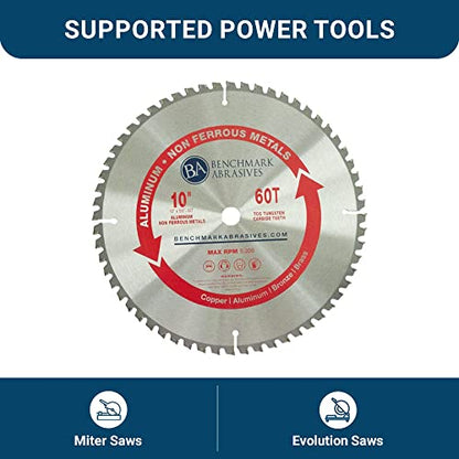 Benchmark Abrasives 10" TCT Circular Saw Blade, 60 Teeth