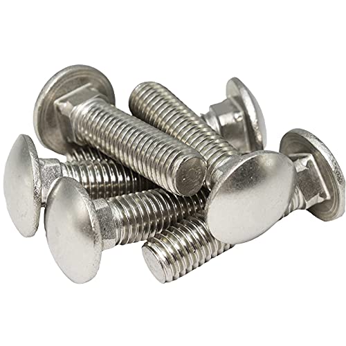 SANTIE 1/4-20 UNC x 1.1/2 Inch Carriage Bolts, Stainless Steel (A2) - size: 1/4"-20 X 1-1/2" (25pc)