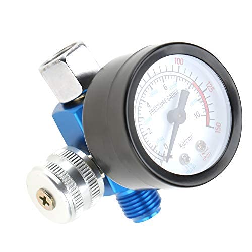 Fdit Spray Air Regulator G1 4 Thread, 0-150 PSI Gauge