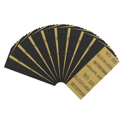 45Pcs Sand Paper 3.6x9Inch 800Grit Silicon Carbide Sandpaper Sheets - size: 3.6 x 9 Inch(800 Grit)