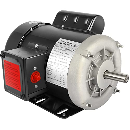 1/2HP Electric Motor 1750RPM Farm Duty Single Phase Motor 115/230V TEFC - size: 1/2HP, style: 1750RPM