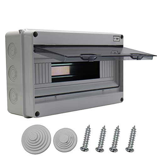 IP65 ABS Waterproof Circuit Breaker Distribution Box Din Rail, 15 Way - size: 15WAY-310mmx 200mmx110mm