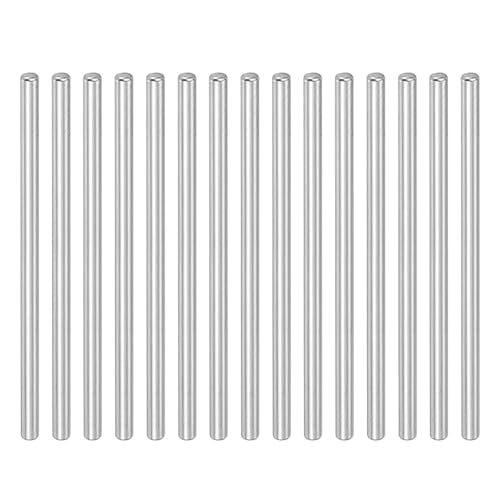 PATIKIL Round Metal Rod 2mm x 38mm, 30 Pcs Carbon Steel Round Shaft Rod Smooth Solid Shaft Bar Stock for Crafts Lathes Miniature Axle RC Airplane Car Model