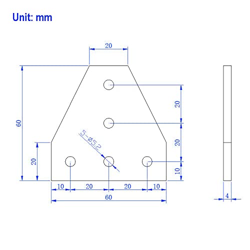 2020 Corner Bracket Plate T Shape 5 Hole 90 Degree Outside Joining Plate with M5x8mm Screws and T-Nuts for 20 x 20mm Series Aluminum Extrusion Profile,8pcs/Pack (Black-2020 T Shape) - style: Black-2020 T Shape