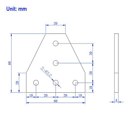 2020 Corner Bracket Plate T Shape 5 Hole 90 Degree Outside Joining Plate with M5x8mm Screws and T-Nuts for 20 x 20mm Series Aluminum Extrusion Profile,8pcs/Pack (Black-2020 T Shape) - style: Black-2020 T Shape