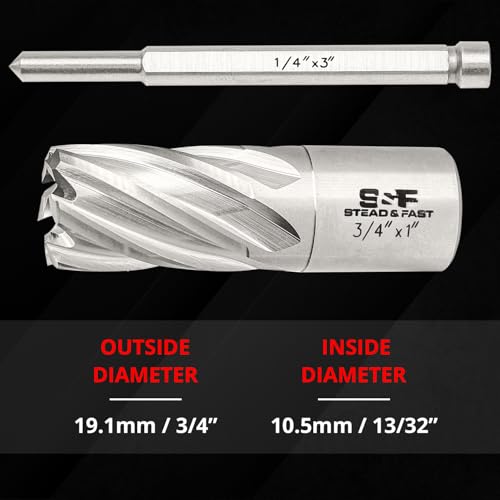 S&F STEAD & FAST Annular Cutter Set 2 Pcs, 3/4" x 1" DOC, Mag Drill Bits - style: 2P-3_4x1