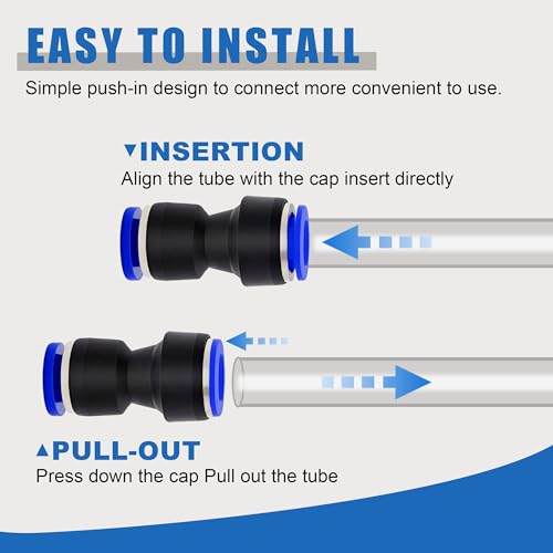 60PCS Quick Connect Reducer Air Fitting 4/6/8/10/12mm Kit
