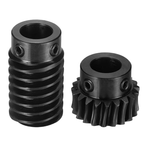 uxcell Worm Gear Set 1 Mod 20T 1:20 Reduction Rate,Gear 10mm,Rod 10mm Bore - size: Gear 10mm, Rod 10mm Bore