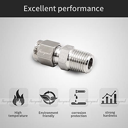 1/4 Compression Fitting, Stainless Steel 304 Tube Fittings,1 Pc - size: NPT 1/4-1/4" O.D. 1 pc