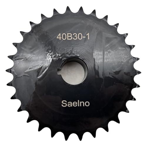 #40 Roller Chain Sprocket Type B 1 inch Bore 30 Tooth, Hardened Antirust 1045 Steel Drive Sprockets 40B30-1