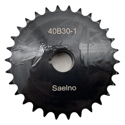 #40 Roller Chain Sprocket Type B 1 inch Bore 30 Tooth, Hardened Antirust 1045 Steel Drive Sprockets 40B30-1