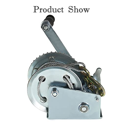findmall Boat Trailer Winch 1500 Lbs with 10M 32Ft Steel Cable