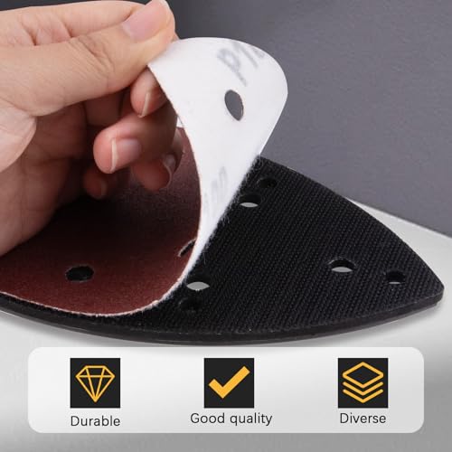 2 Pack Mouse Sander Replacement Pads with 50pcs Sandpaper