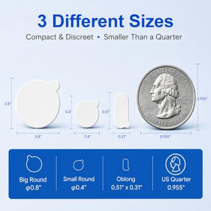 Double Sided Adhesive Dots, Multi-Size Removable & Sticky dots Clear Double Sided Removable,140 Dots. Sticky Tack for Holiday Decorations, Balloons & Crafts, Prevent Falling,Museum Putty - size: 3