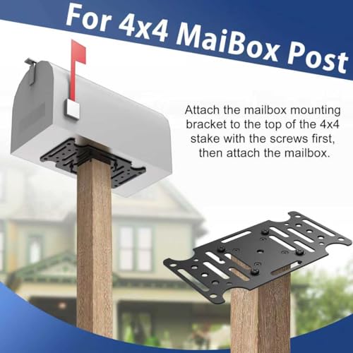 Mailbox Mounting Bracket - size: Black