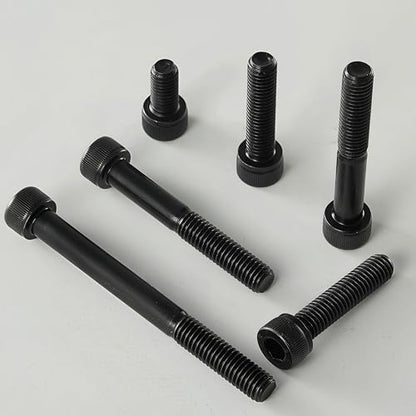 M8-1.25 x 50mm Socket Head Cap Screws, M8 Bolts, 12.9 Grade Alloy Steel, Allen Socket Drive, Black Oxide Finish, Half Thread, Quantity 10 - size: M8 x 50mm(10PCS)