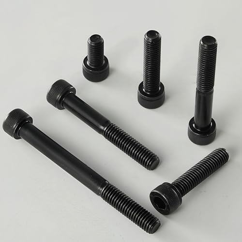 M8-1.25 x 60mm Socket Head Cap Screws, M8 Bolts, 12.9 Grade Alloy Steel, Allen Socket Drive, Black Oxide Finish, Half Thread, Quantity 10 - size: M8 x 60mm(10PCS)
