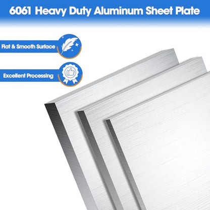 1/4Inch Thick Aluminum Sheet Plate, 10" x 10" Heavy Duty Aluminum Plates - size: 10x10", style: 1/4"