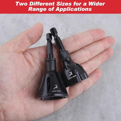 2Pcs Deburring Tool Chamfer Tool 1/8"- 3/4" and 1/4"- 1" Tungsten Carbide Chamfering Drill Bit Fast Hex Shank Deburr Drill Bit External Burr Removal for Metal Rod Bolt Pipe 3D Printing PVC - size: 1/8"- 3/4"& 1/4"- 1"