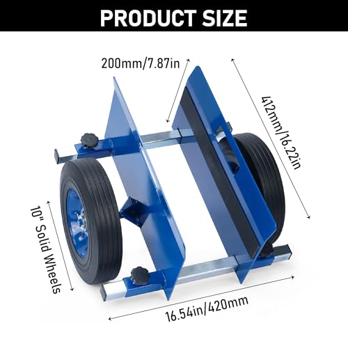 AIWFL Panel Dolly 1100LBS Door Dolly Cart with 10" Solid Wheels - color: Blue