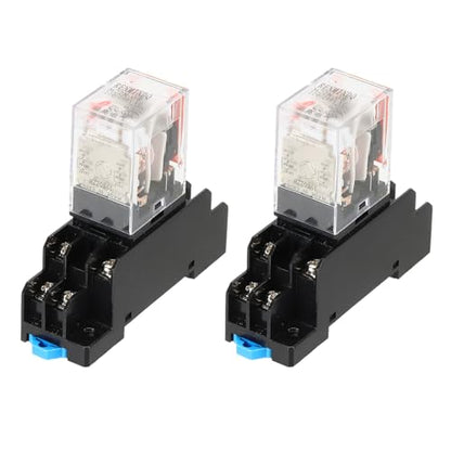 MECCANIXITY 2 Set AC220V/240V Electromagnetic Relay 8-Pin 5A DPDT 2NO 2NC