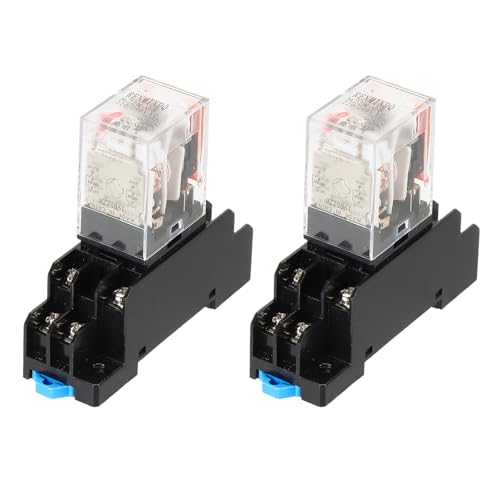 MECCANIXITY 2 Set AC220V/240V Electromagnetic Relay 8-Pin 5A DPDT 2NO 2NC
