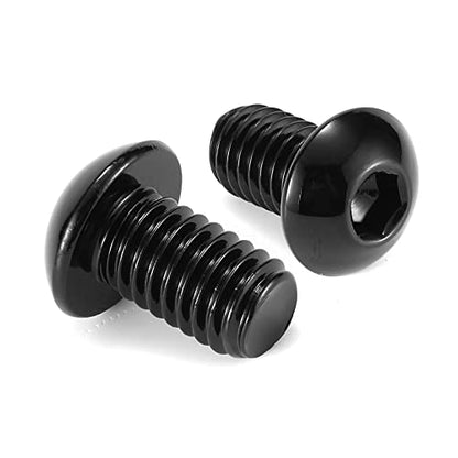 1/4-20 x 5/8" Button Head Socket Cap Bolts Screws, 10Pcs 304 Stainless Steel 18-8, Allen Hex Drive, Black Oxide by SG TZH(with Hex Spanner) - size: 1/4-20 x 5/8"