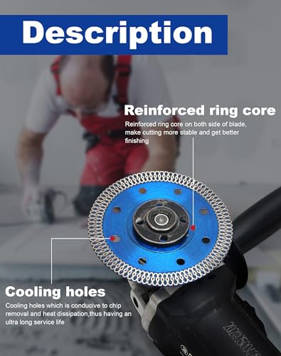 3 PCS 4 inch Super Thin Diamond Cuttiing Tile Blade Porcelain Saw Blade for Cutting Granite Marble Tile Ceramic (4"-3pcs) - size: 4"-3pcs