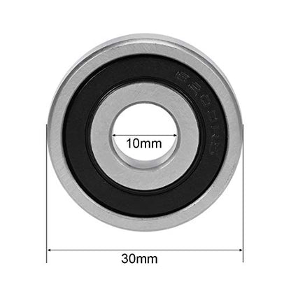 uxcell 6200-2RS Deep Groove Ball Bearing 10x30x9mm Double Sealed ABEC-3 Bearings 5-Pack - size: 10mmx30mmx9mm