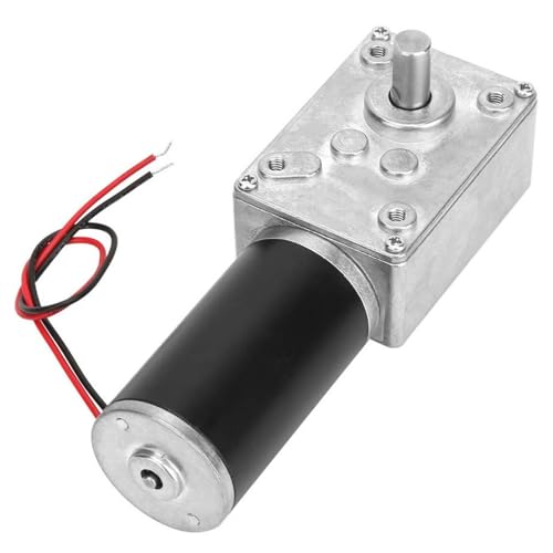 24V 10RPM Reversible Worm Gear Motor, High Torque Self-Locking Turbine