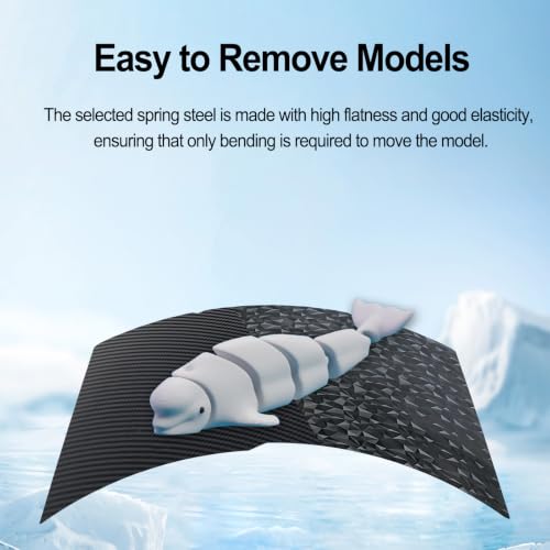 264X276mm PEO+ PET Build Plate for Kobra 4/Kobra S1/Kobra X, Smooth Diamond PEO+Carbon Fiber PET Platform Spring Steel Flexible Platform Heated Bed for Anycubic Kobra S1 Combo 3D Printer - size: 264x276mm