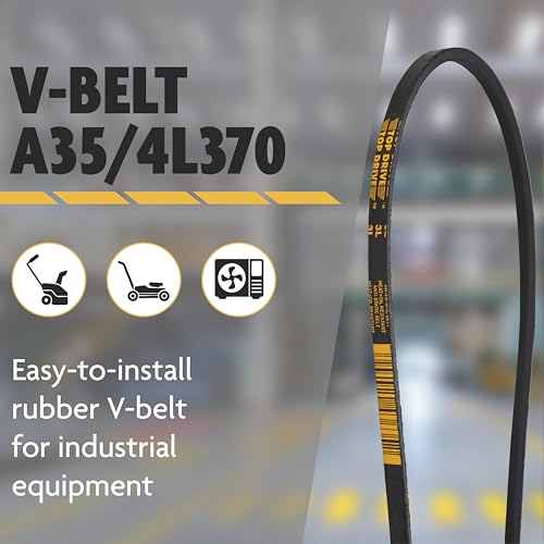 Top Drive A35/4L370, A/4L, Classic Wrapped V Belt, 1/2" x 37" - size: A35/4L370