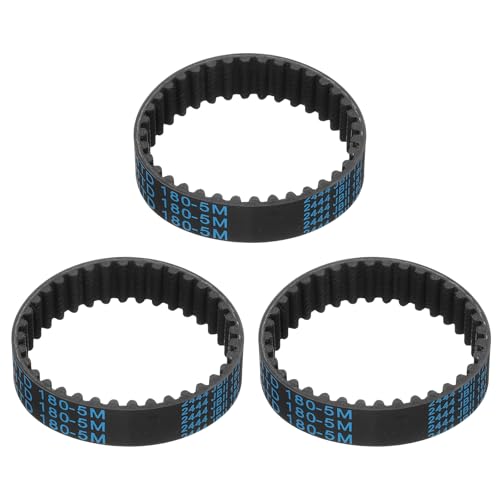 uxcell 3pcs HTD-5M Rubber Timing Belt 36 Teeth, 180mm Pitch Length x 15mm Width x 3.6mm Height, Closed Loop Pulley Timing Belt - size: 180mm